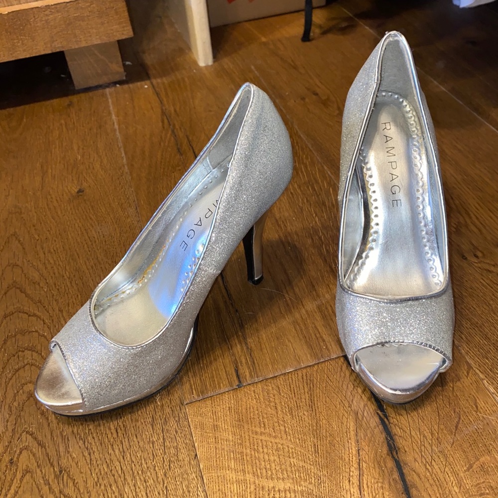 sparkly silver shoes